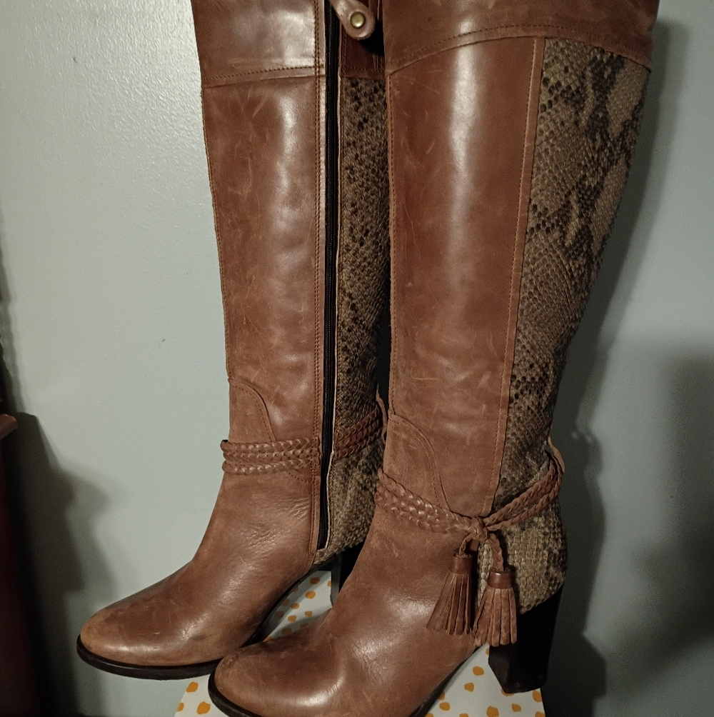 Size 10 Fabianelli Boots & Size 10 Red Charles David Heels - Picture 2 of 11